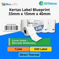 Blueprint Barcode Semicoated 33x15 3 Line 5000 PCS Kertas Label Stiker ...